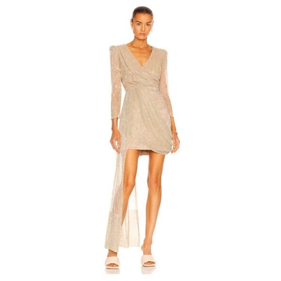 PatBO Dresses & Skirts - Patbo Lurex Draped Mini Dress - Worn Once!